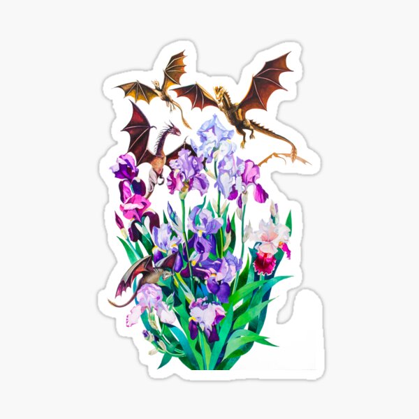 Item preview, "Dragons in Irises" designed and sold by Tatyana Binovska.
