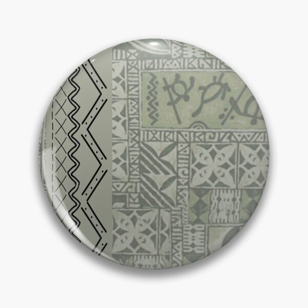 Item preview, Contemporary Hawaiian Tapa Border in Sage Green designed and sold by J Marielle Designs.