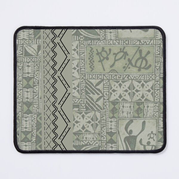 Item preview, Contemporary Hawaiian Tapa Border in Sage Green designed and sold by J Marielle Designs.