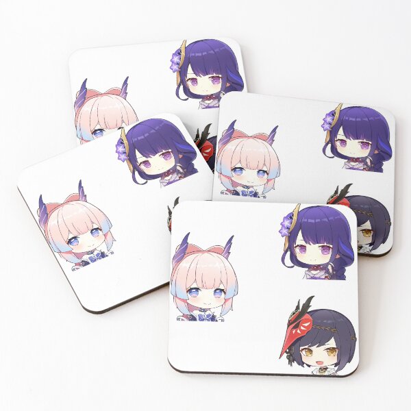 Item preview, Raiden Shogun BAAL - Kokomi - Kujou Sara - Genshin Impact New Character chibi sticker pack designed and sold by Omagatoki.