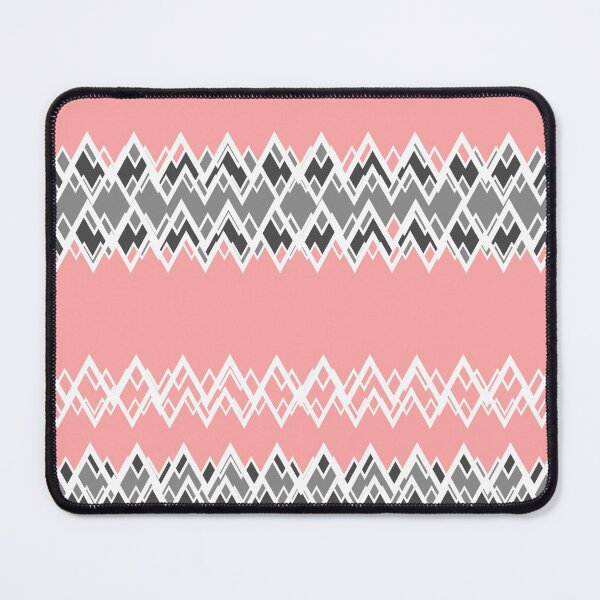 Item preview, Horizontal, elegant, modern, white, grey zig zag lines, pastel blush, pastel pink designed and sold by Svitac.
