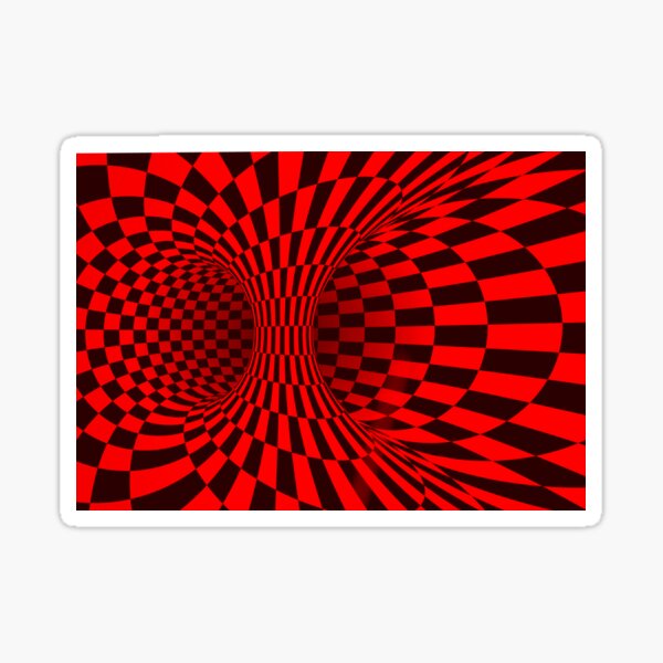 Vista previa del artículo con la obra «Ilusión óptica roja Trippy», diseñado y vendido por Designs Of all kinds.