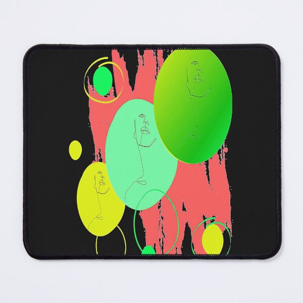 Item preview, Abstract Faces Colorful Circles abstract art design, linear design, nr 3, Pscychedelic, Arte Abstraco designed and sold by Adri Barnard.