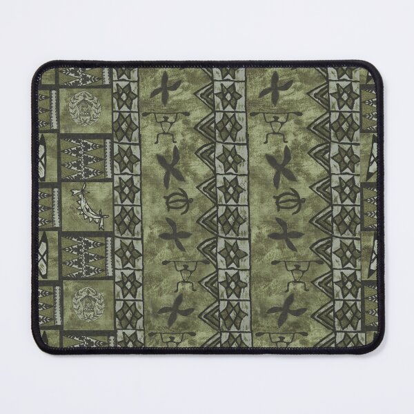 Item preview, Vintage Hawaiian Tapa Muted Green designed and sold by J Marielle Designs.