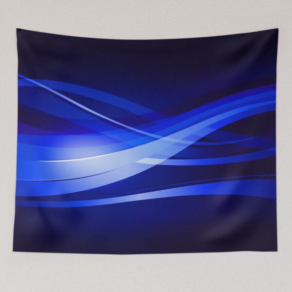 Item preview, Elegant Wavy Indigo Lines designed and sold by NexusArts.