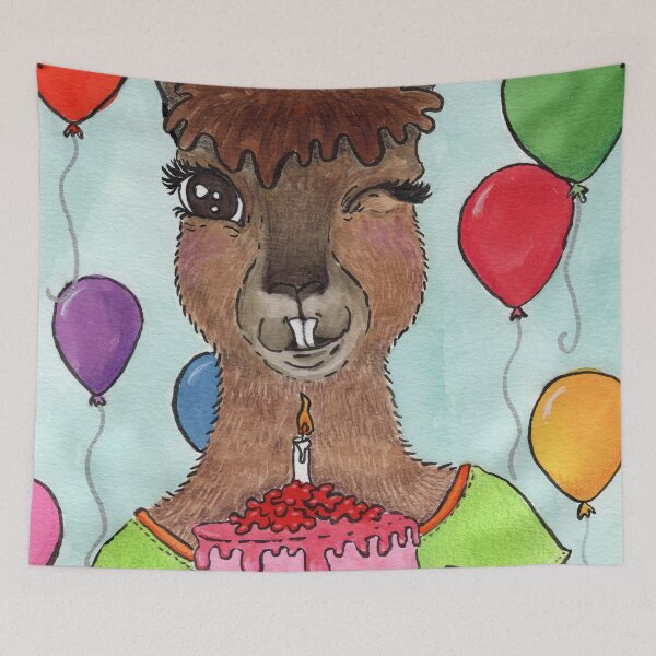 Item preview, Birthday Llama designed and sold by Brilleting.