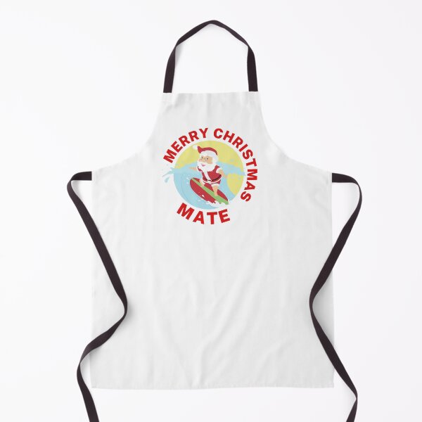 Item preview, Merry Christmas Mate | Aussie Xmas | Santa Surfing | Red/ White designed and sold by Aussies-R-Us.