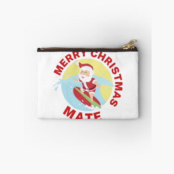 Item preview, Merry Christmas Mate | Aussie Xmas | Santa Surfing | Red/ White designed and sold by Aussies-R-Us.
