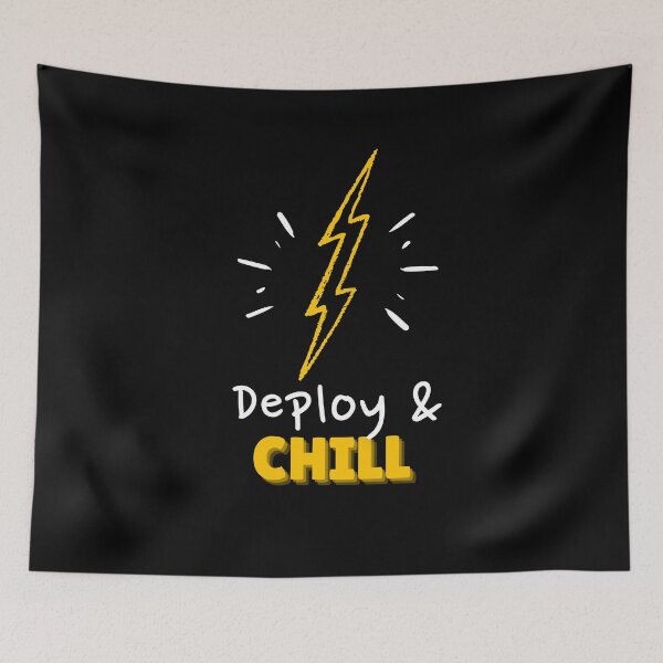 Item preview, Deploy and Chill Programmers and DevOps daily routine black designed and sold by IrinchiDE.