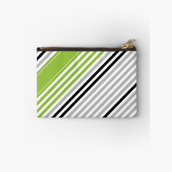 Item preview, Diagonal, green, grey, black and white stripes designed and sold by Svitac.