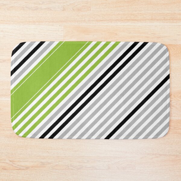 Item preview, Diagonal, green, grey, black and white stripes designed and sold by Svitac.