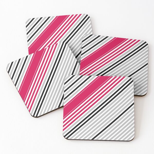 Item preview, Diagonal, red, grey, black and white stripes designed and sold by Svitac.
