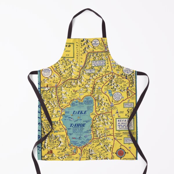 Item preview, 1947 Vintage Map of Lake Tahoe and Woolly Nevada designed and sold by Gin  Neko.