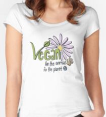 Vegan Women's Fitted Scoop T-Shirt