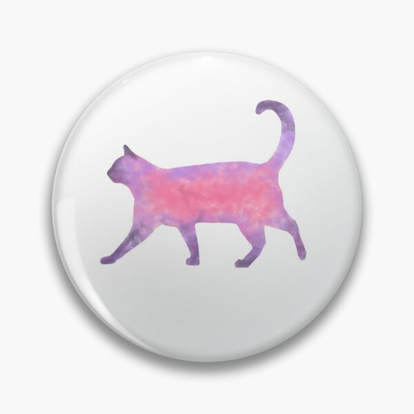 Item preview, Pink and purple watercolor cat digital painting  designed and sold by Sheletor.