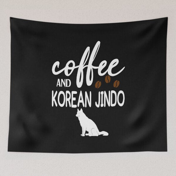 Item preview, Coffee And Korean Jindo designed and sold by LoomLight.