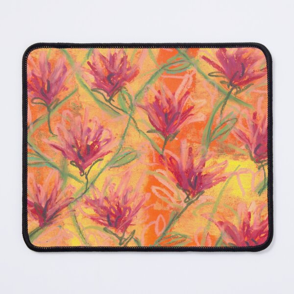 Item preview, Pink Flowers on Orange designed and sold by Sarah Aubry.