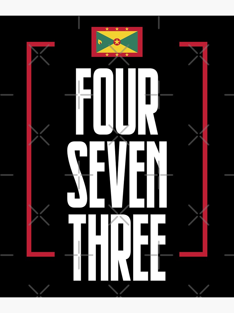 grenada-area-code-four-seven-three-473-grenadian-flag-sticker-for