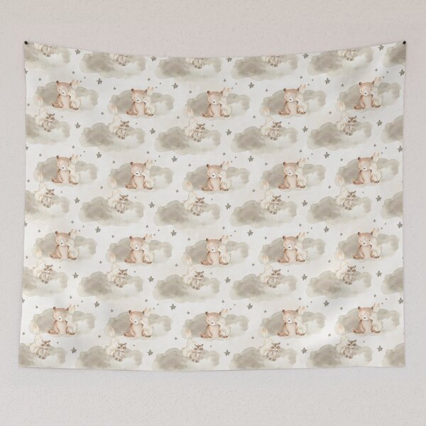 Item preview, Woodland Furry Friends on Clouds designed and sold by WisdomInspired.