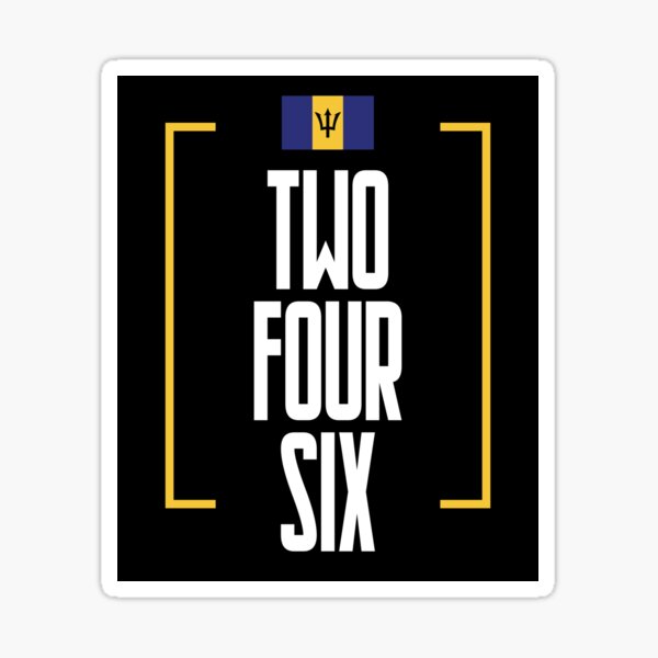 Item preview, Barbados Area Code Two Four Six 246 Barbadian Flag designed and sold by Uppercase Tees.