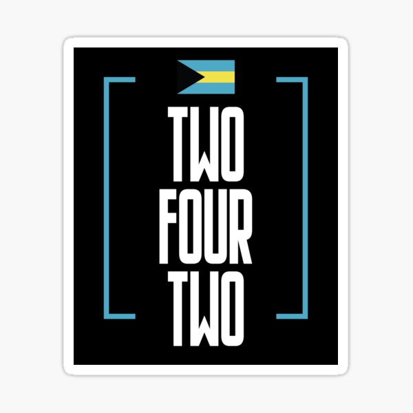 Item preview, Bahamas Area Code Two Four Two 242 Bahamian Flag designed and sold by Uppercase Tees.