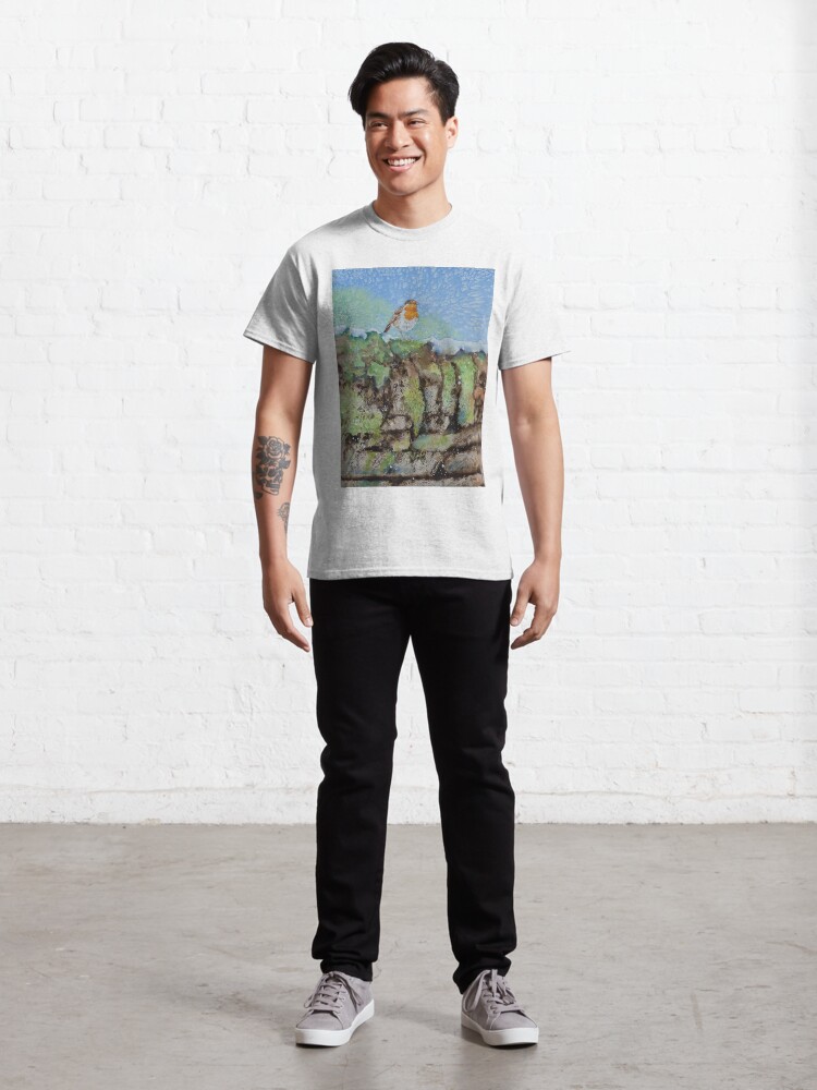 Alternate view of Robin On The Old Stone Wall Classic T-Shirt