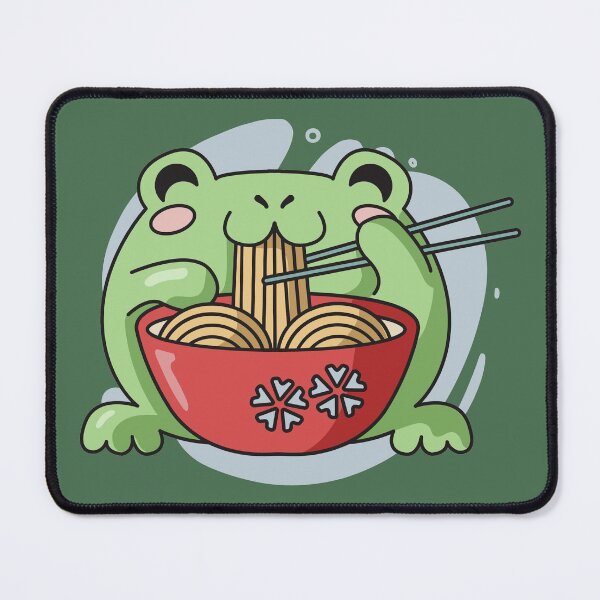 Item preview, Cute Frog Eating Ramen Noodles designed and sold by SLAG-Creative.
