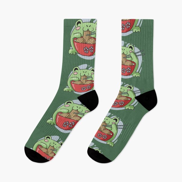 Item preview, Cute Frog Eating Ramen Noodles designed and sold by SLAG-Creative.