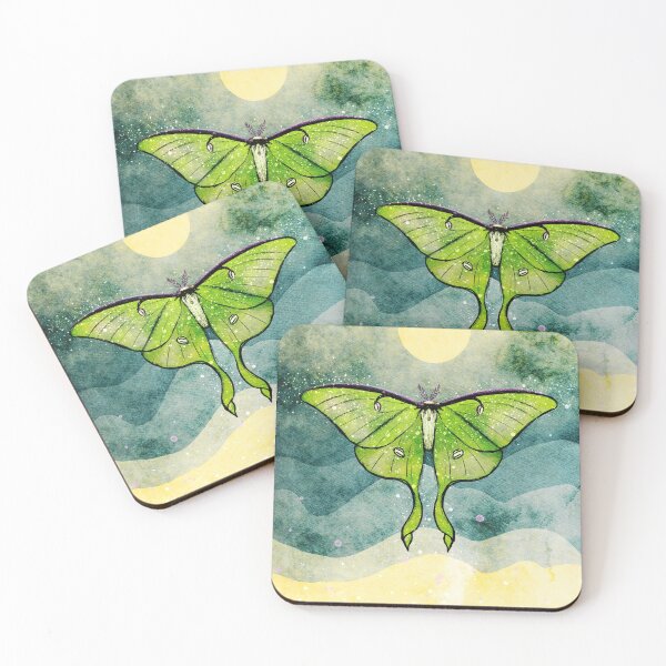 Item preview, Luna Moth under the moonlight, Negative Painting designed and sold by Kelly Lees.