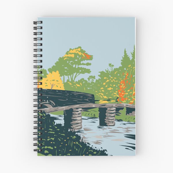 Item preview, Clapper Bridge on the Moor at Postbridge in Dartmoor National Park in Devon England United Kingdom UK Art Deco WPA Poster Art designed and sold by patrimonio.