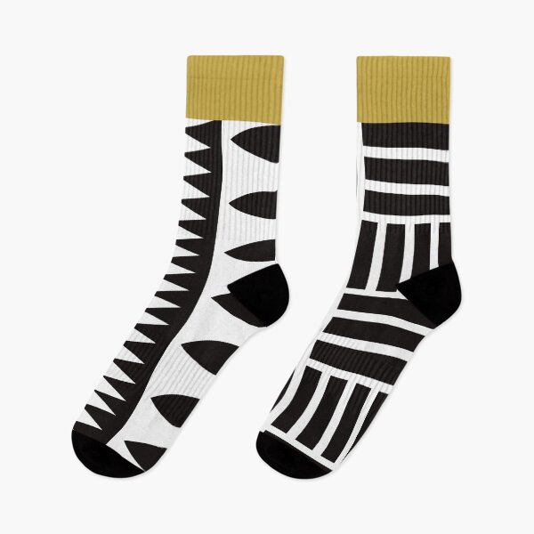 Item preview, Gold Ethnic Black and White Afrocentric Modern Tribal Pattrn designed and sold by Inogitna Designs.