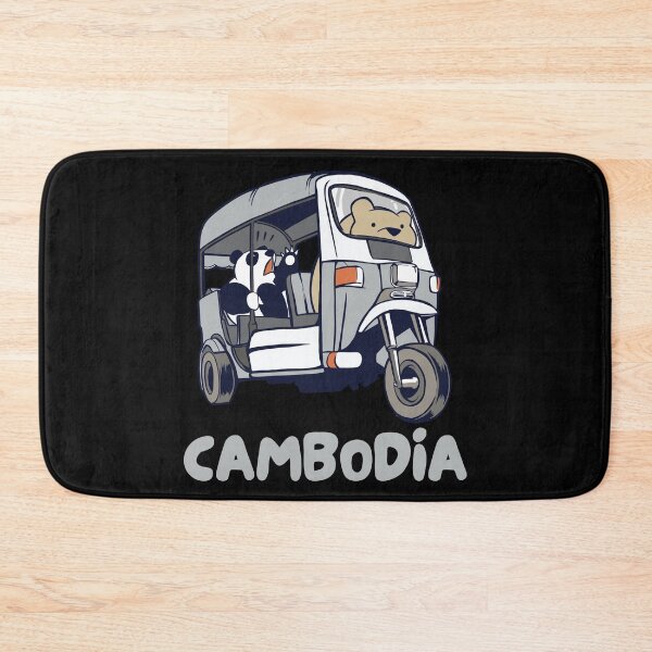 Item preview, Cambodia Tuk-Tuk Khmer Rickshaw Panda Bear designed and sold by Hoiho Adventure Shirts.