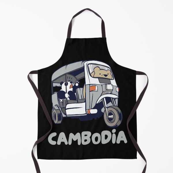 Item preview, Cambodia Tuk-Tuk Khmer Rickshaw Panda Bear designed and sold by Hoiho Adventure Shirts.