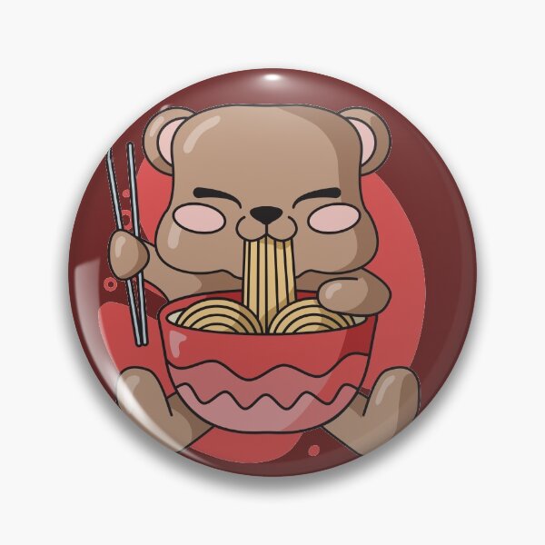 Artikelvorschau, Cute Bear Cub Eating Ramen Noodles entworfen und verkauft von SLAG-Creative.