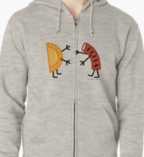 Pierogi & Kielbasa - Funny Friendly Foods Zipped Hoodie