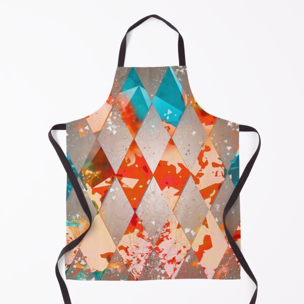 Artikelvorschau, Diamond pattern, teal, turquoise, beige, red, orange, white, light grey, modern, abstract entworfen und verkauft von Svitac.