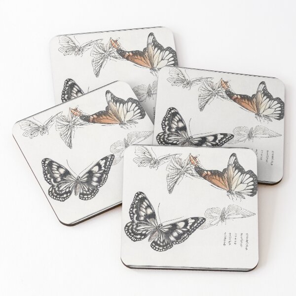 Item preview, Butterflies illustration from Churui Gafu (1910) by Morimoto Toko designed and sold by FindYouByZ.