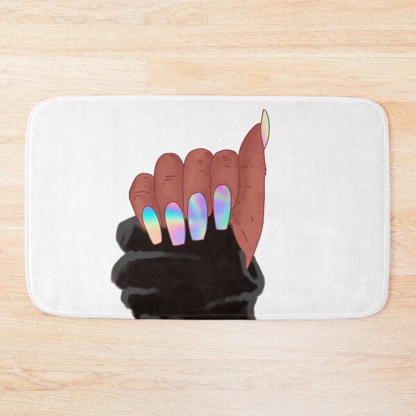 Item preview, Afro woman hand with holograph nails designed and sold by savanamms6.