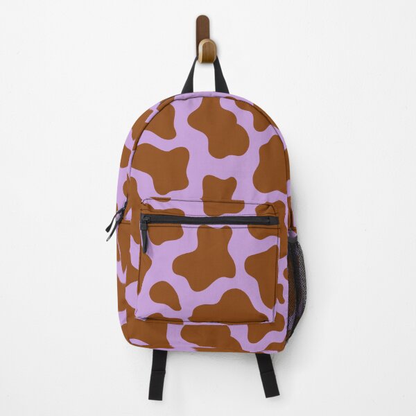 Vista previa del artículo con la obra «estampado de vaca marrón violeta pastel kawaii », diseñado y vendido por Gossip Rag.