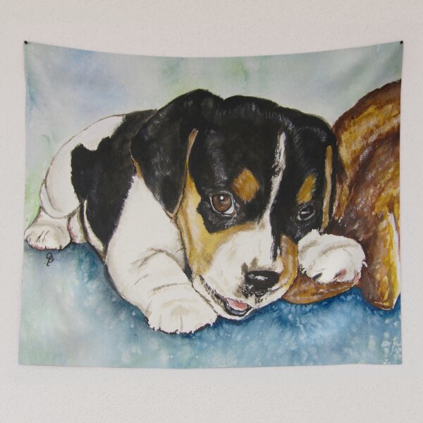 Artikelvorschau, Uzi, Beagle Welpe entworfen und verkauft von PaintedbyCarol.