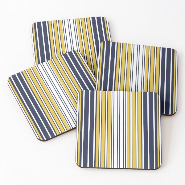 Item preview, Vertical, elegant, stripes,navy blue, mustard yellow, white designed and sold by Svitac.