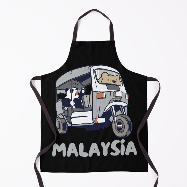 Item preview, Malaysia Tuk-Tuk Rickshaw Panda Bear designed and sold by Hoiho Adventure Shirts.