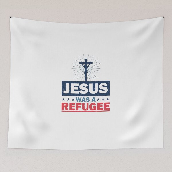 Item preview, Jesus was a refugee too (grunge texture) designed and sold by Unohana.