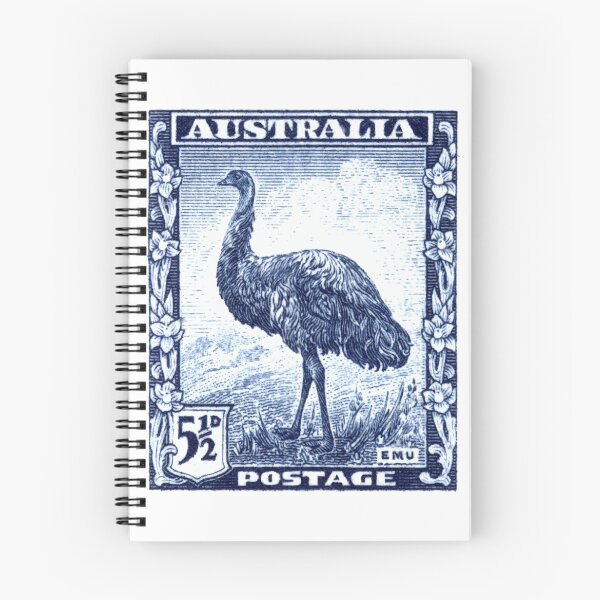 Item preview, 1942 Australia Emu Bird Postage Stamp designed and sold by retrographics.