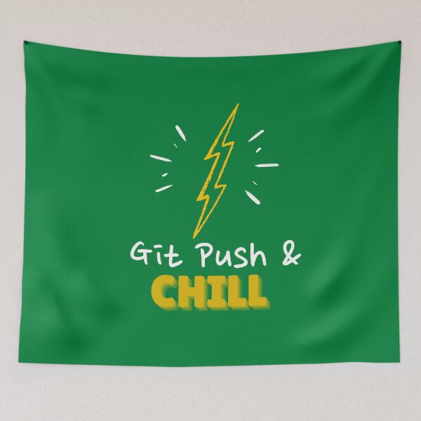 Item preview, Git Push and Chill Programmers and DevOps daily routine blue designed and sold by IrinchiDE.