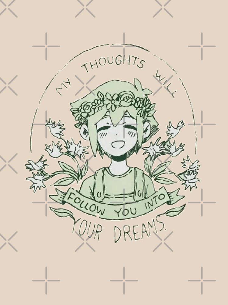 omori-my-thoughts-will-follow-you-into-your-dreams-basil-t-shirt-for