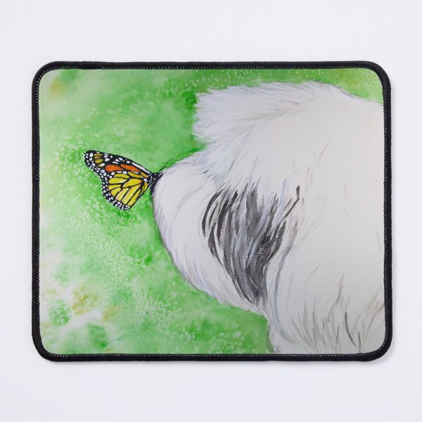 Item preview, Butterfly Kissed Old English Sheepdog designed and sold by PaintedbyCarol.
