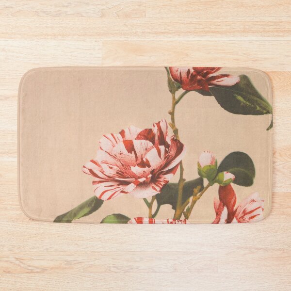 Item preview, Retro Japanese Flower Striped Camellias (1887–1897) by Ogawa Kazumasa designed and sold by Designedbysm.