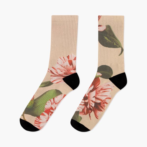 Item preview, Retro Japanese Flower Striped Camellias (1887–1897) by Ogawa Kazumasa designed and sold by Designedbysm.