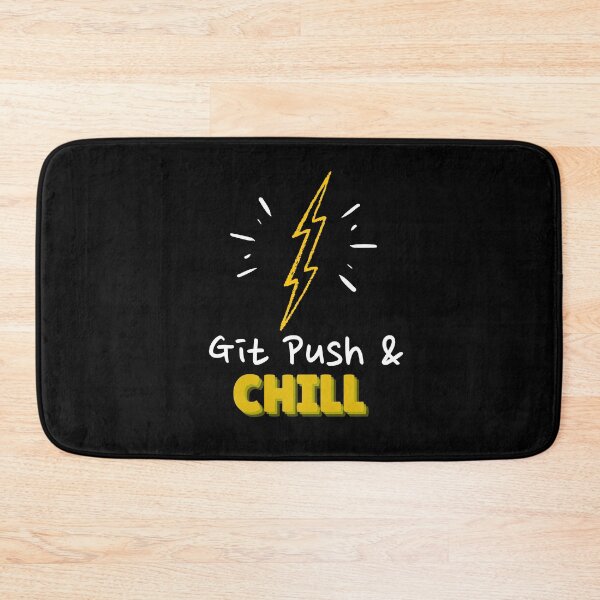 Item preview, Git Push and Chill Programmers and DevOps daily routine black designed and sold by IrinchiDE.